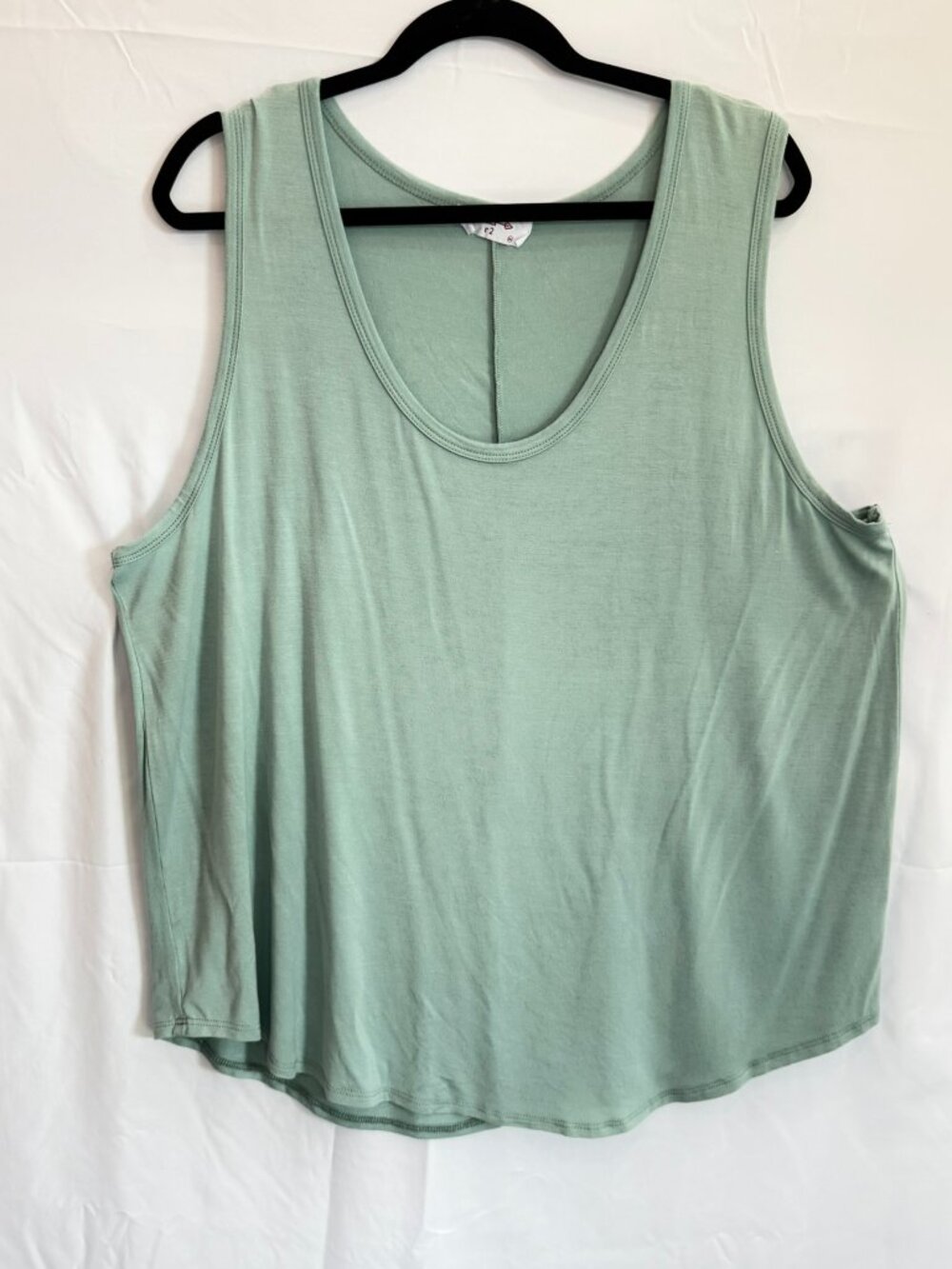 Plus Size Sage Green Tank Top — 3XL, Flowy, Super Soft